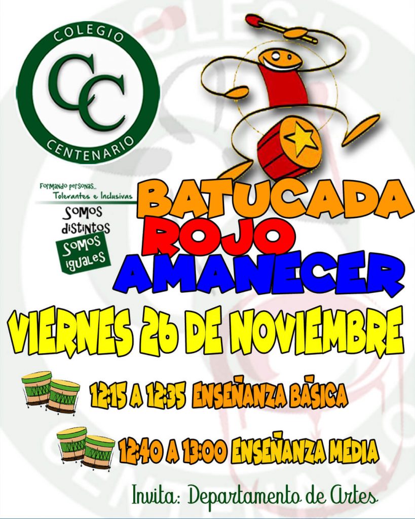 Batucada en el colegio Centenario